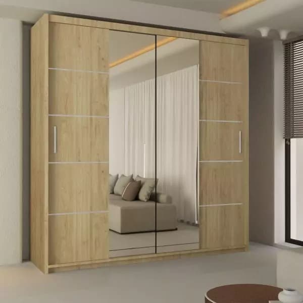 Lisbon II  Sliding Wardrobe Oak