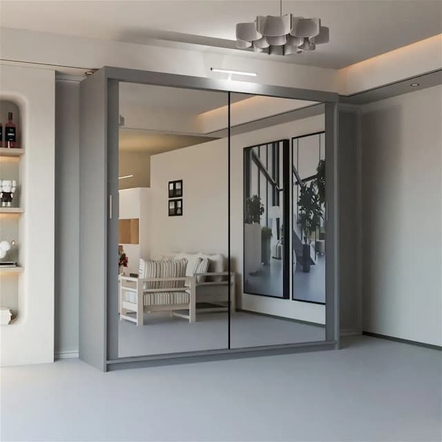 Chicago II Sliding Wardrobe Grey