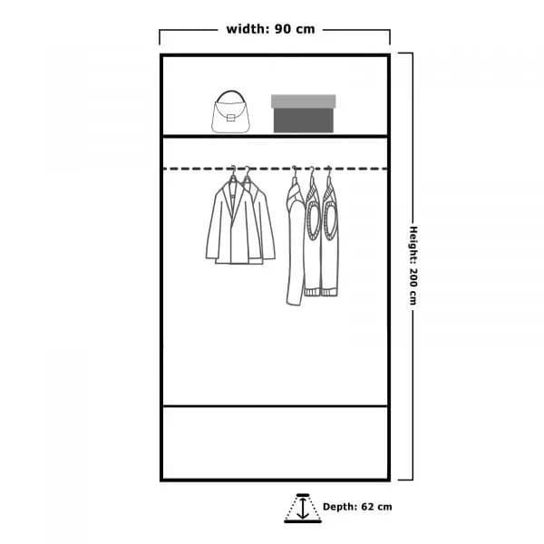 Chicago II Sliding Wardrobe White