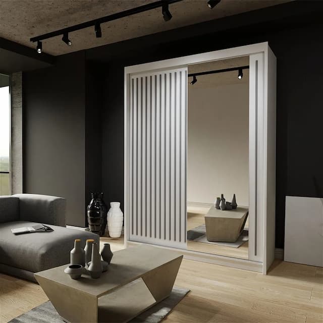 Royal White Sliding Wardrobe
