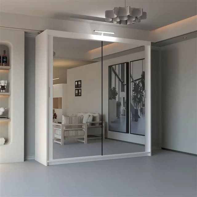 Chicago II Sliding Wardrobe White