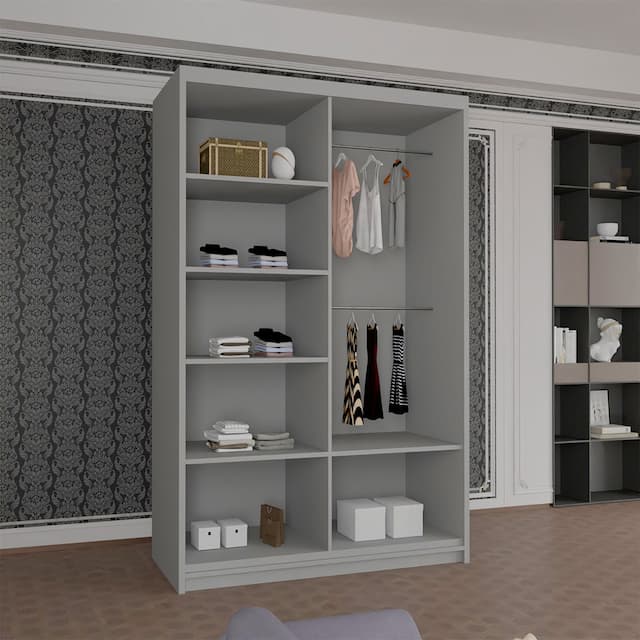 Houston II Sliding Wardrobe Grey