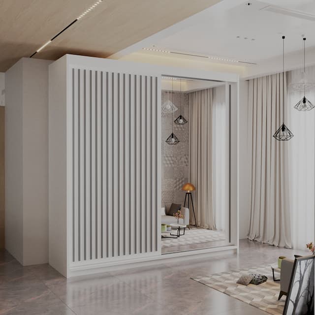 Royal White Sliding Wardrobe