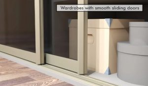 Wardrobes with smooth sliding doors